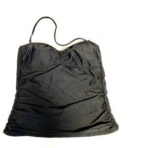 NEW 2pc Black Surfside Tankini Top XL; Black Skirt Bikini L/XL Swimwear #070